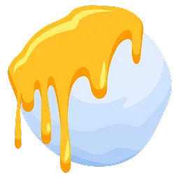 Honey and snow illustration