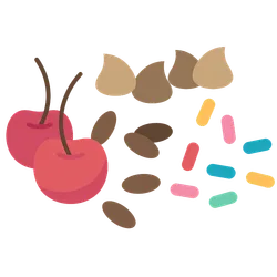 Ice cream toppings illustration