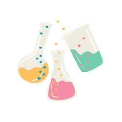 Colorful science vials